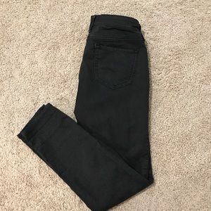 Black/Glitter Mid-Rise Pants